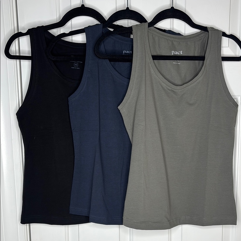 NWT Pact Organic Women’s Luxe Stretch Jersey Tanks